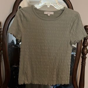 Loft Medium Green texture shirt